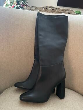Steve Madden Classic Black Knee High Boots, S87